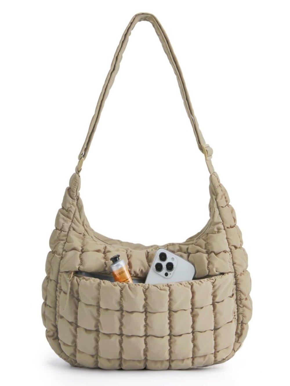 Quilted Crossbody Bags for Women, Travel Purses Hobo Shoulder Bag